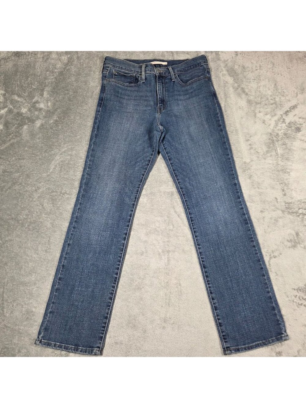 Levis Jeans Womens 30 Blue Slimming Straight Leg Stretch Denim Preppy Boho